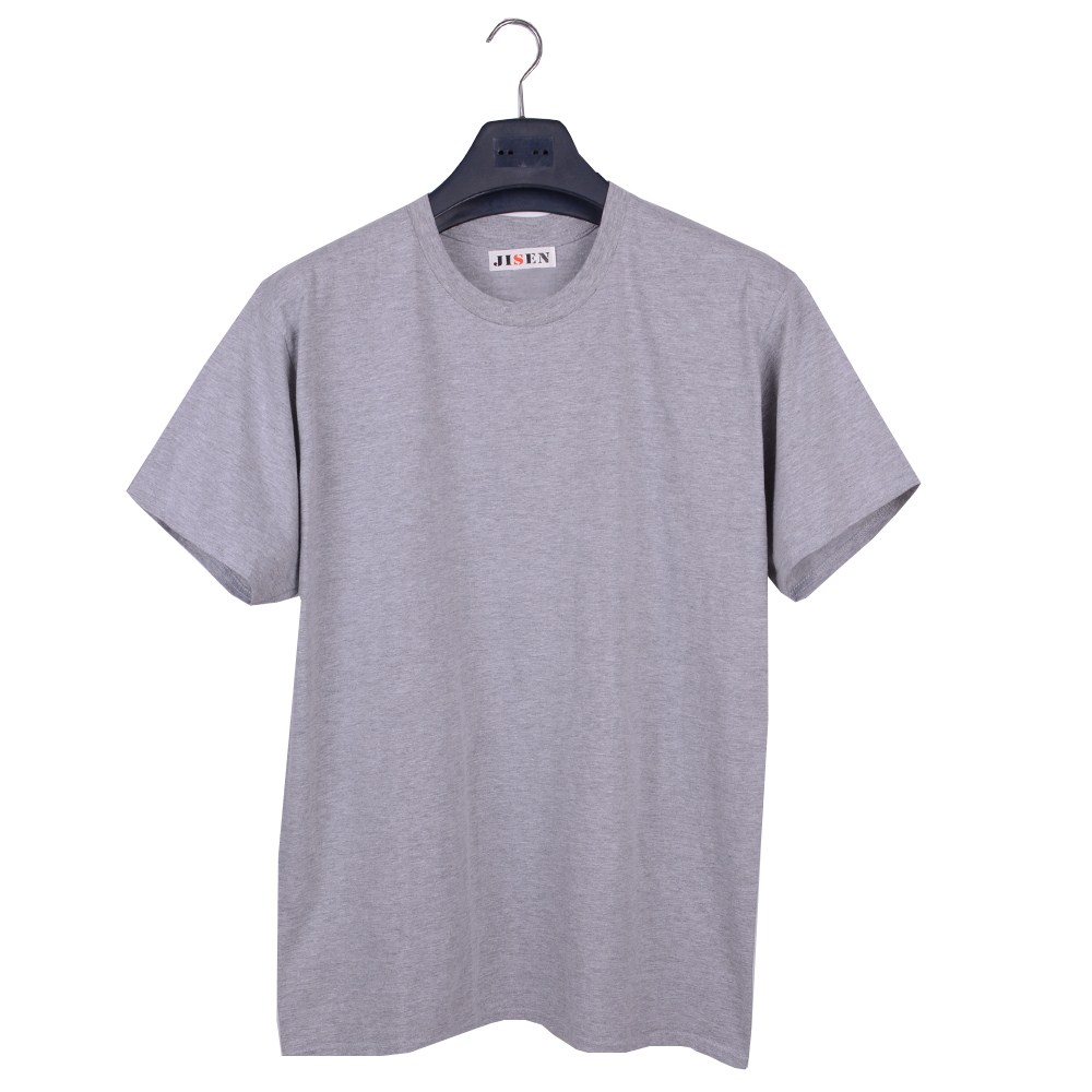 JISEN Mens Crew Neck soft Basic Cotton Tank Tops Camisole Tee T-Shirts 1 Packs Grey UPC 889583878783