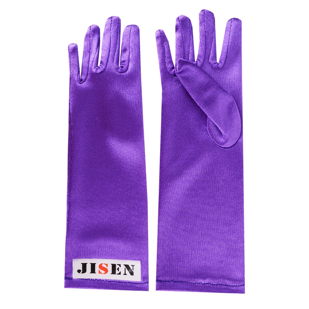 JISEN Girls Anime Party Cosplay Costume Princess Ice and Snow Magical Gloves Age 3-7 Accessories Purple  UPC 889583521603