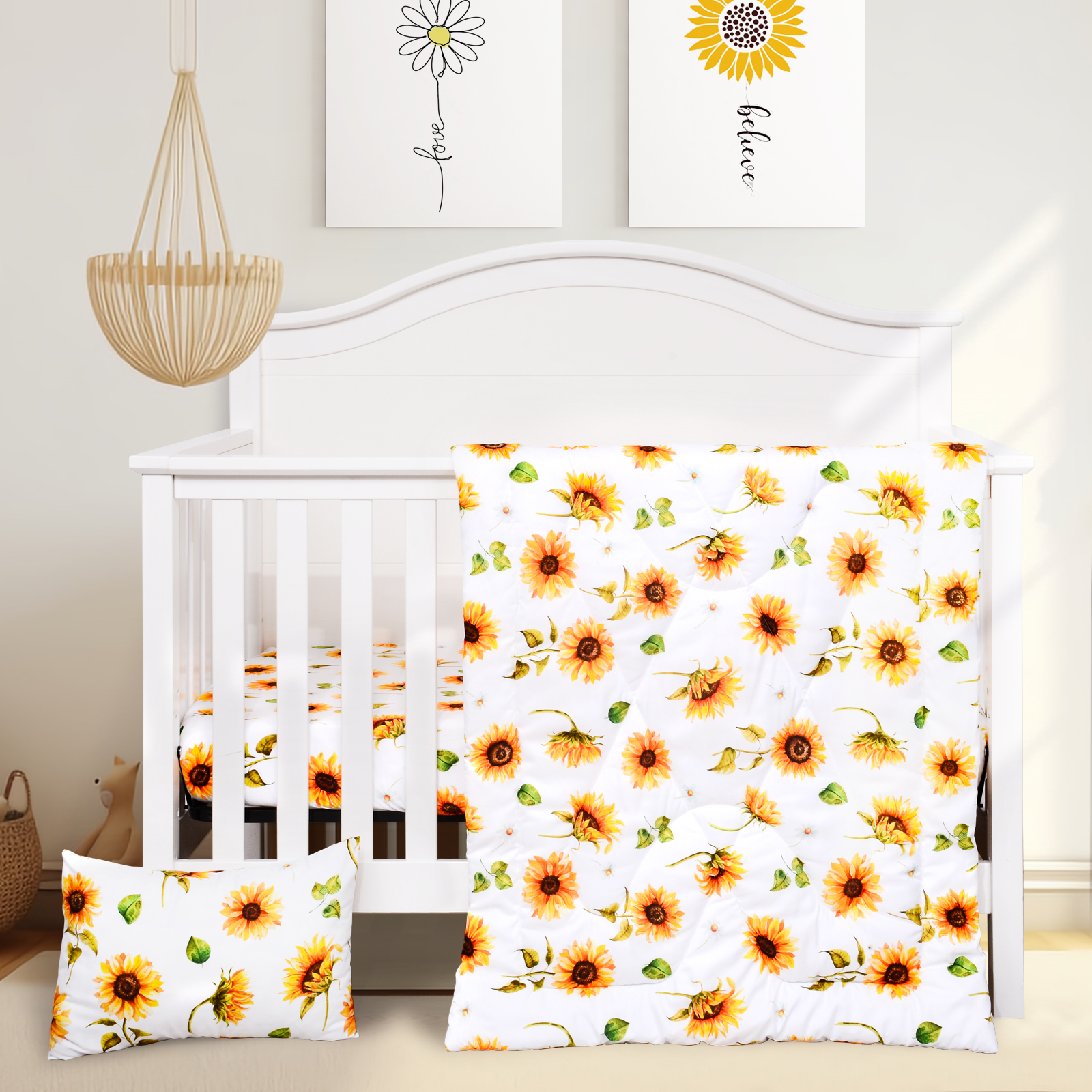 JISEN 3 Piece Baby Crib B...